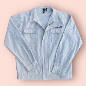 2000s Element Skateboards Striped Zip Up Work Jacket